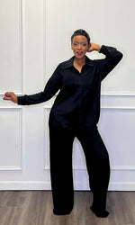 DEAL OF THE DAY: Kelis Crinkled Black Pants Set - FINAL SALE